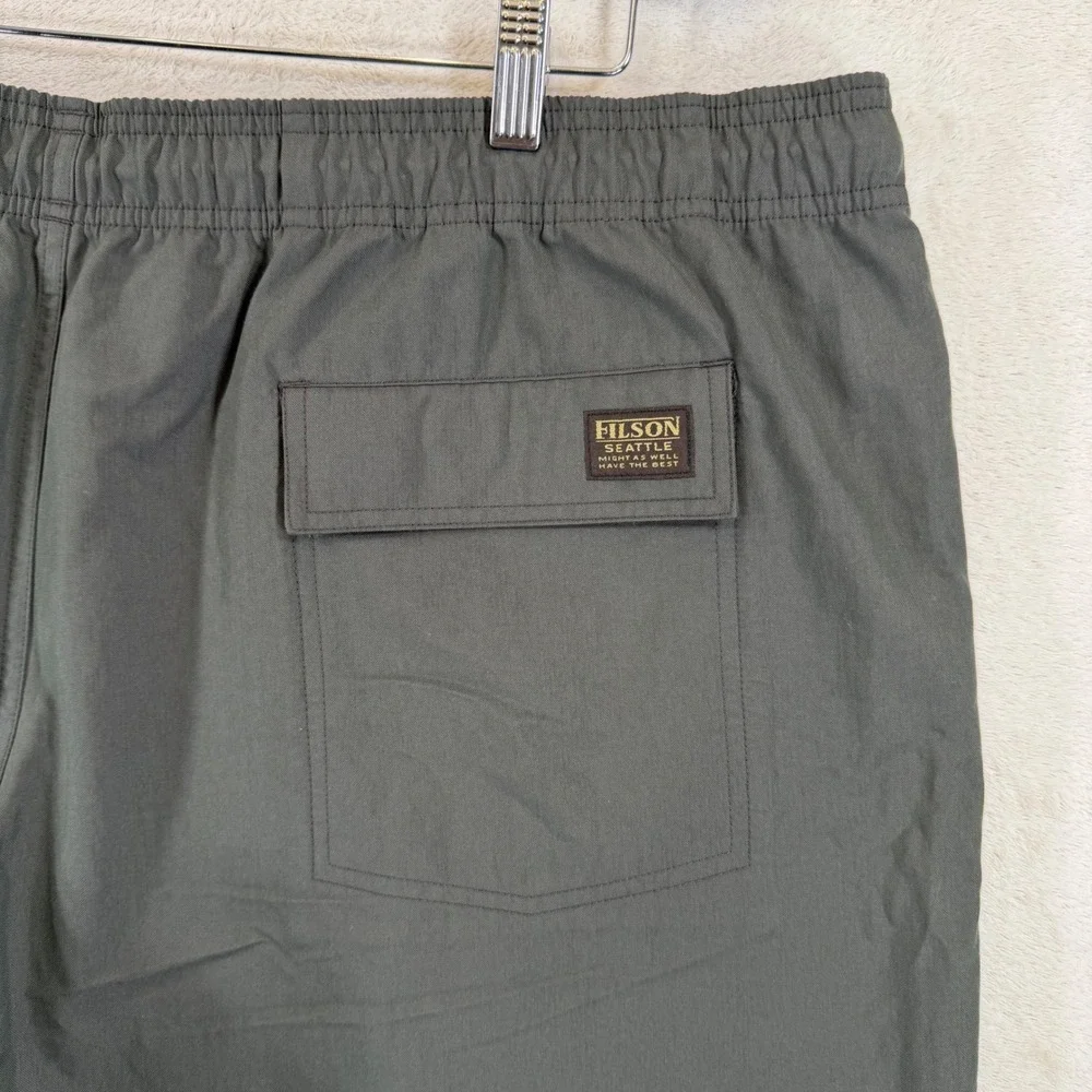 Filson Men's XXL Charcoal Cotton Nylon Outdoor Hiking Shorts Drawstring Fishing